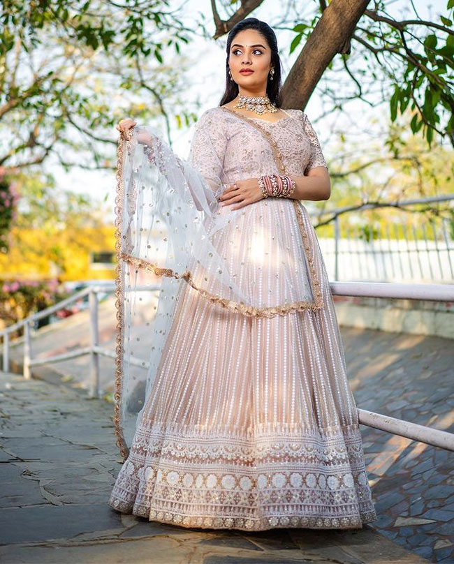 Staggering Looks Of Sreemukhi In White
